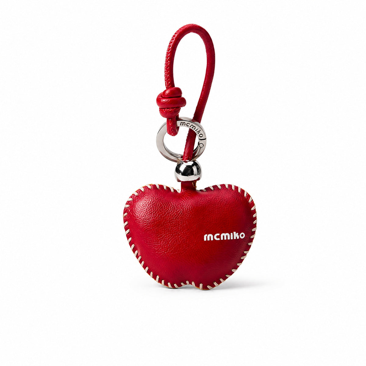 Mcmiko Apple Bubble Bag Charm, apple red, studio view